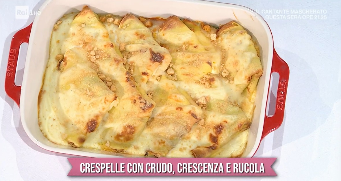 crespelle con crudo crescenza e rucola di Federico Fusca