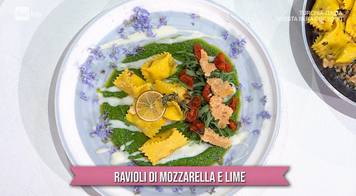 ravioli di mozzarella e lime di Gian Piero Fava