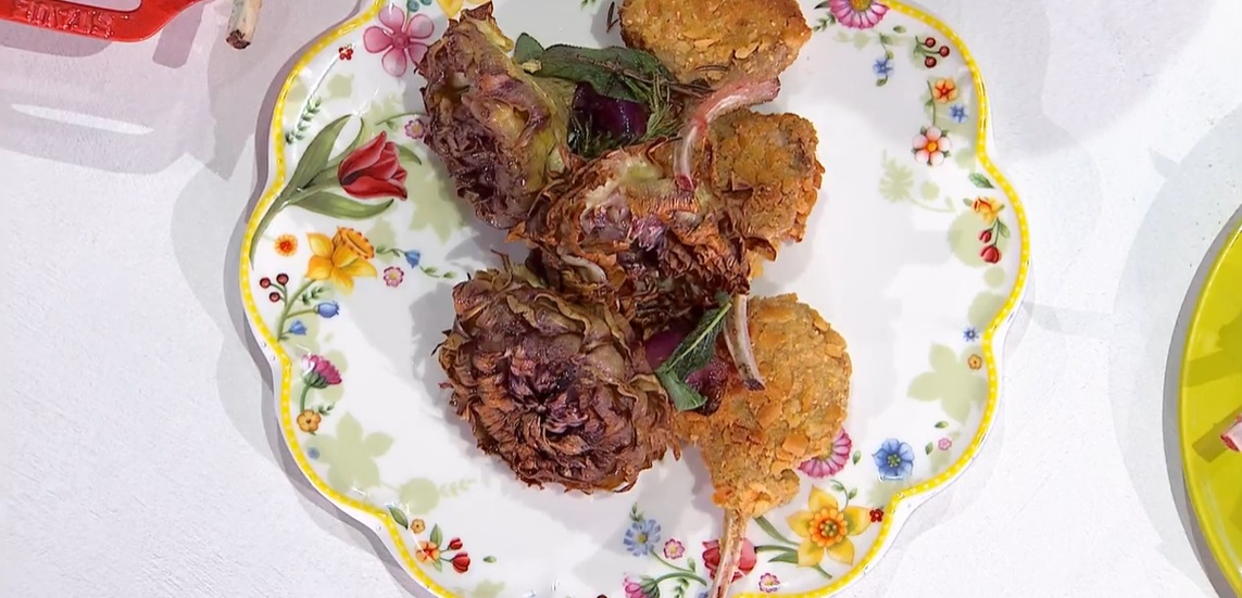 costolette di agnello con carciofi alla giudia di Gian Piero Fava