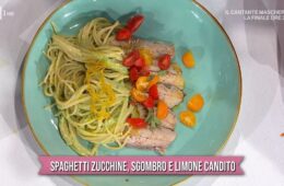spaghetti zucchine sgombro e limone candito di Francesca Marsetti