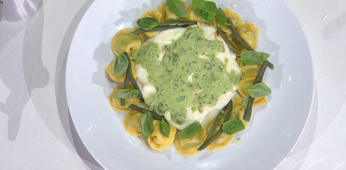 tortelli ripieni di pesto e prescinseua di Ivano Ricchebono