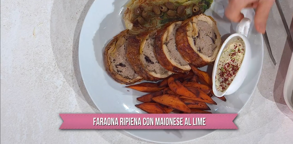 faraona ripiena con maionese