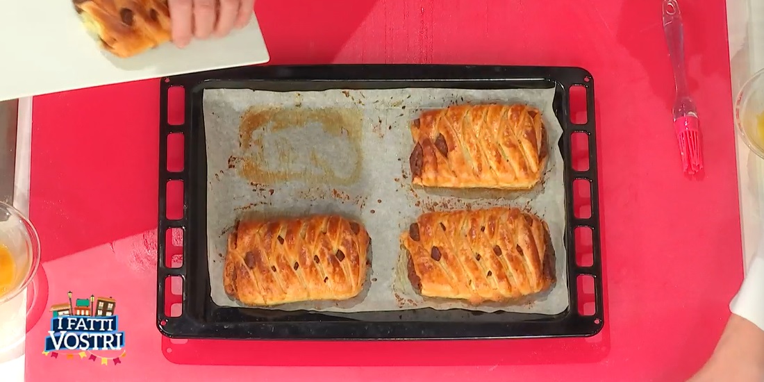 trecce al cioccolato e crema di mandorle