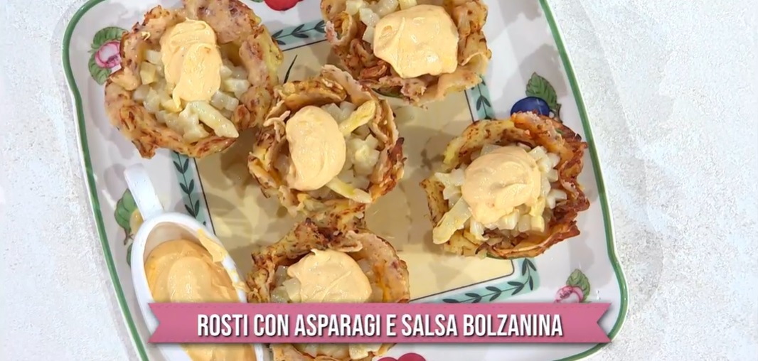 rosti con asparagi e salsa bolzanina di Barbara De Nigris