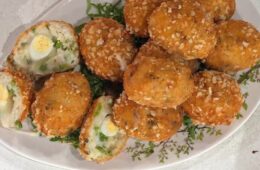 supplì asparagi e piselli con uova sode di Sergio Barzetti