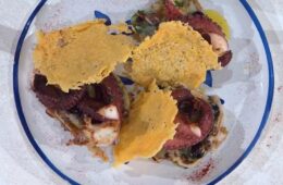 polpo rosticciato con tortini di scarola di Mauro Improta