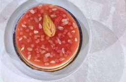 cheesecake al pompelmo e pere di Sal De Riso