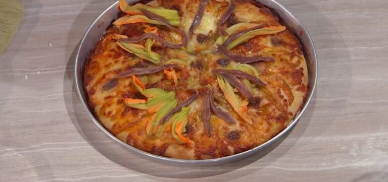 pizza alici e fiori di zucca di Fulvio Marino