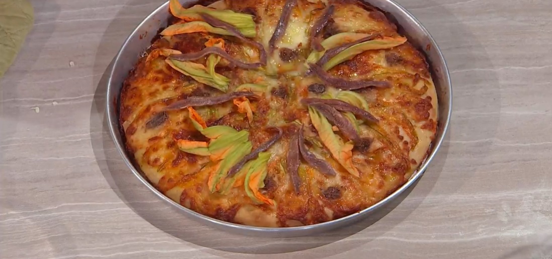 pizza alici e fiori di zucca di Fulvio Marino