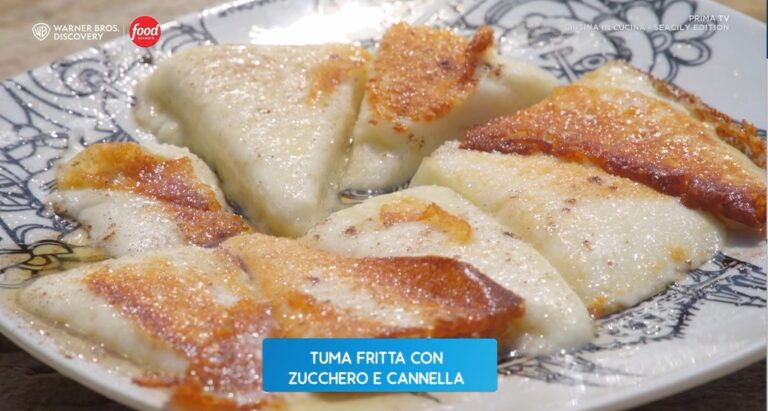 tuma fritta con zucchero e cannella