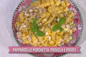 pappardelle porchetta provola e patate di Antonio Paolino