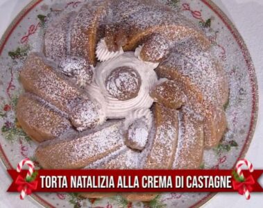 torta natalizia alla crema di castagne