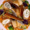 involtini di rombo con guanciale e verdure di Gian Piero Fava