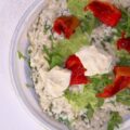 risotto alla rucola con gorgonzola e peperoni di Sergio Barzetti