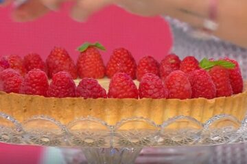 crostata cioccolato bianco e lamponi di Sara Brancaccio