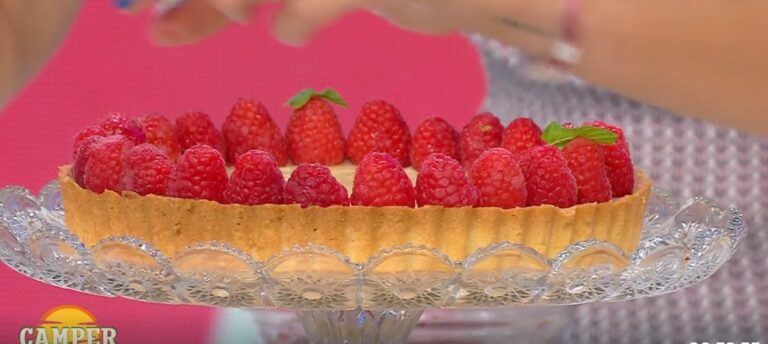 crostata cioccolato bianco e lamponi di Sara Brancaccio
