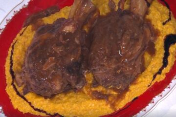 stinco ai funghi con purè di zucca di Daniele Persegani