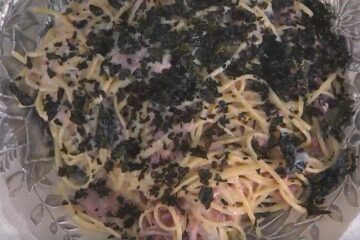 linguine cacio e pepe con cavolo e salsiccia di Federico Fusca