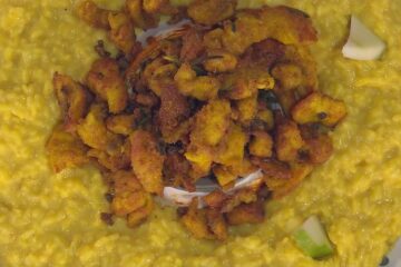 risotto al curry e pollo croccante di Sergio Barzetti