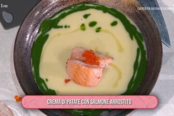 crema di patate con salmone arrostito di Michele Farru