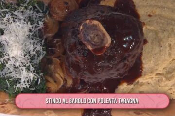 stinco al Barolo con polenta taragna di David Fiordigiglio