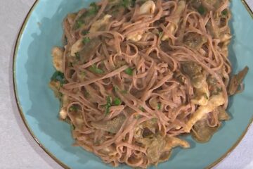 tagliatelle integrali con pollo e carciofi di Fabio Potenzano