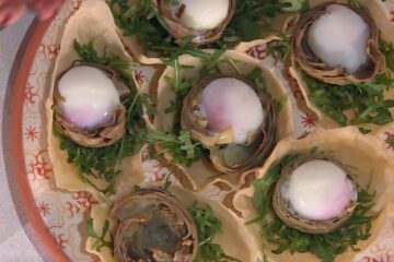 carciofi alla romana con uova a 64° di Barbara Agosti