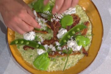 risotto piselli e caprino