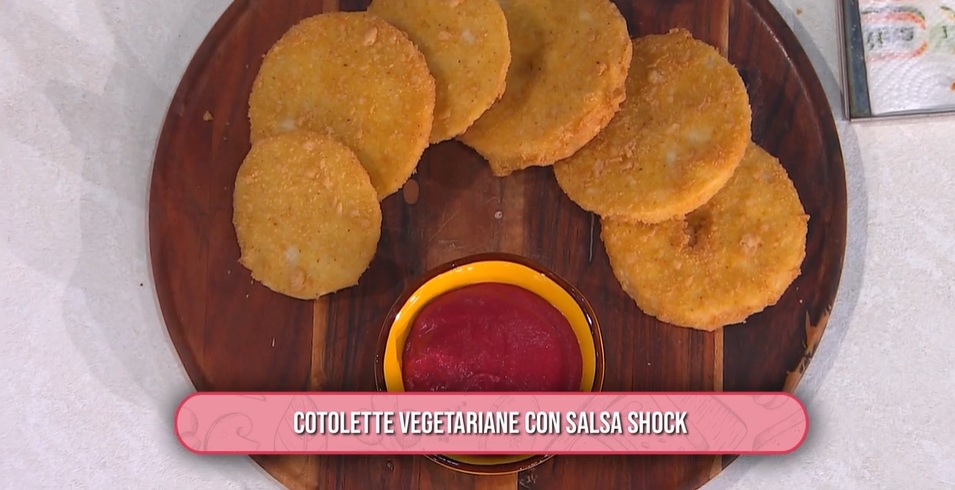 cotolette vegetariane con salsa shock