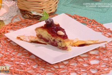 torta di ciliegie e mandorle
