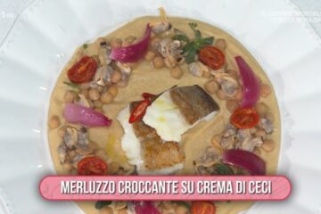 merluzzo croccante su crema di ceci di Gian Piero Fava