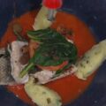 millefoglie di spigola alla mediterranea di Mauro e Mattia Improta