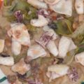 crema di fagioli con scarole e calamari di Salvatore Giugliano