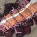 riso nero con salmone e rapa rossa di Francesca Marsetti